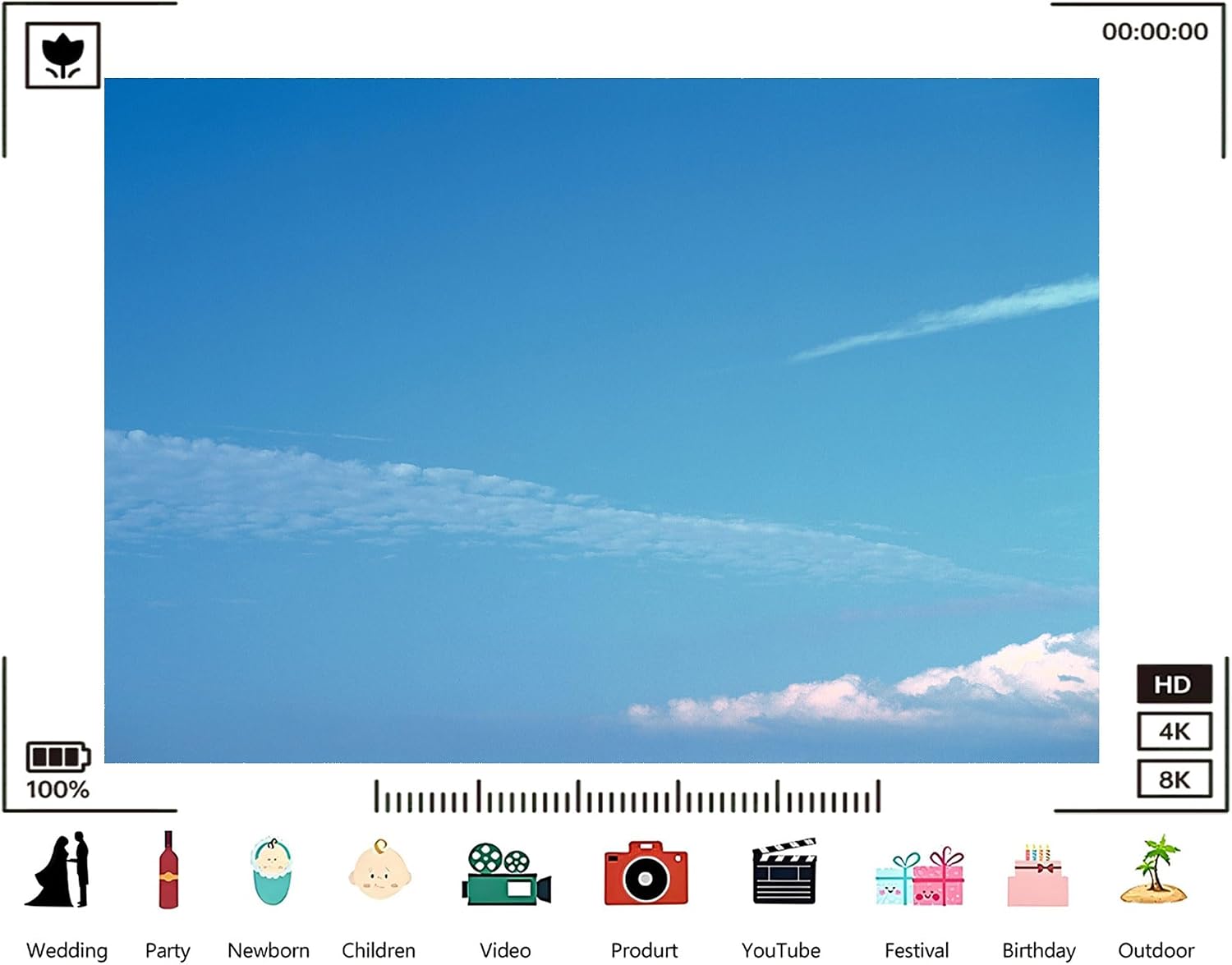 Trykid 20x10ft Blue Sky White Clouds Backdrop Clear Sky Clouds Sunshine Natural Scenery Photography Background Newborn Baby Shower Wedding Birthday Party Decoration Studio Prop