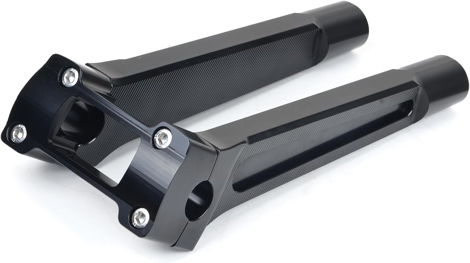 6 inch Tall Motorcycle Handlebar Risers 1 inch Clamp Round with Instrument Gauge Cutout, Handle Bar Riser Extension for Harley Sportster, Dyna, M8 Softail Street Bob Lowrider ST 2018-2022(Black)