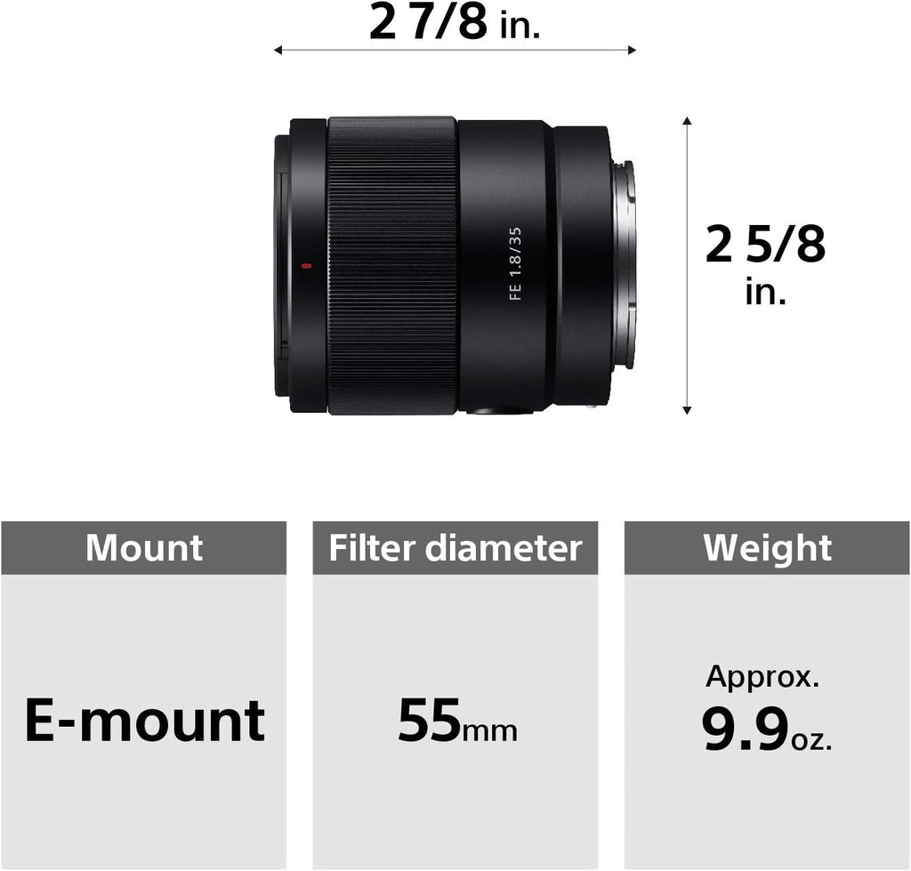 Sony FE 35mm f/1.8 Lens for Sony E