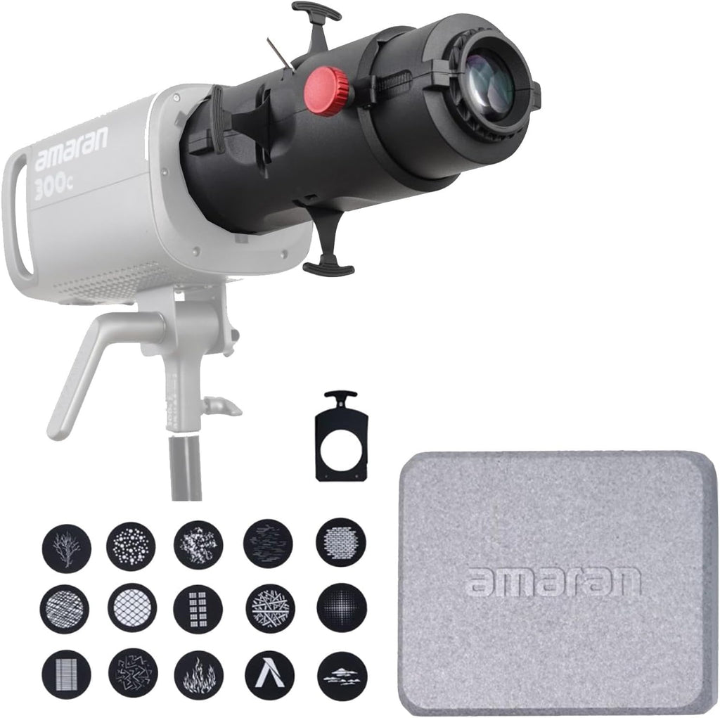 Aputure Amaran Spotlight SE 36° Lens Kit, Projection Lens Modifier for Amaran Halo 300X 200X Amaran 300C 150C and Other Power not Exceeding 300W Bowens Mount Lights