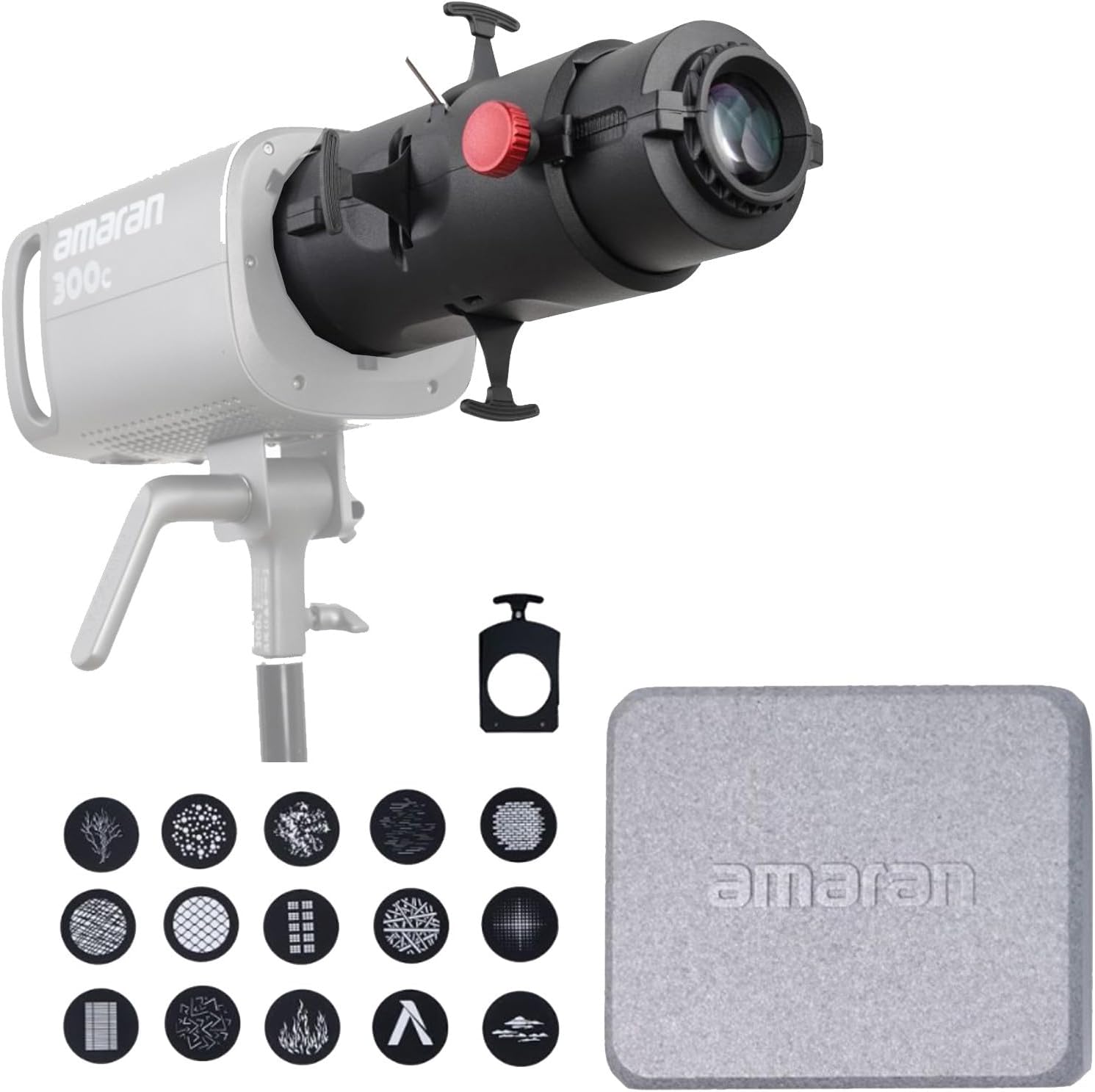 Aputure Amaran Spotlight SE 36° Lens Kit, Projection Lens Modifier for Amaran Halo 300X 200X Amaran 300C 150C and Other Power not Exceeding 300W Bowens Mount Lights