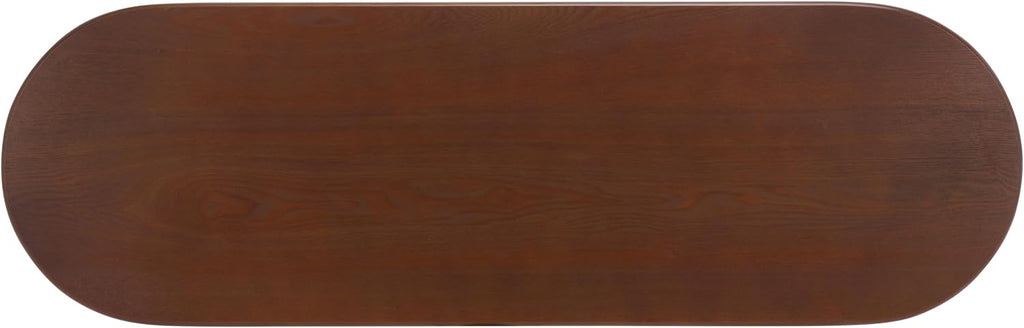 SAFAVIEH Home Collection Koka Walnut Brown Oval Top Console Table (Fully Assembled)