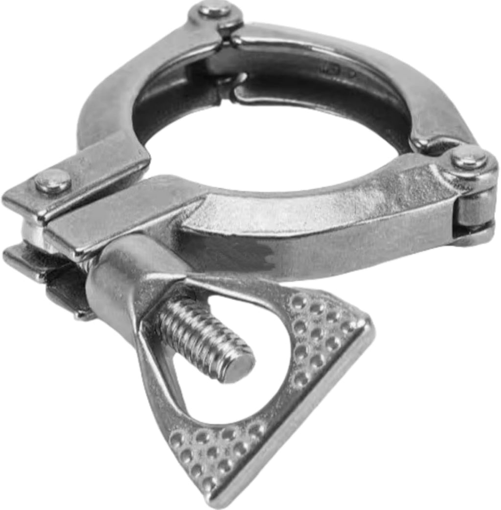 12' three pieces Clamps, 304 Stainless Steel ISO Three Segment Heavy Duty Tri-Clamp sanitary tri clamps, fit ferrules SS Pipe clamps (12')