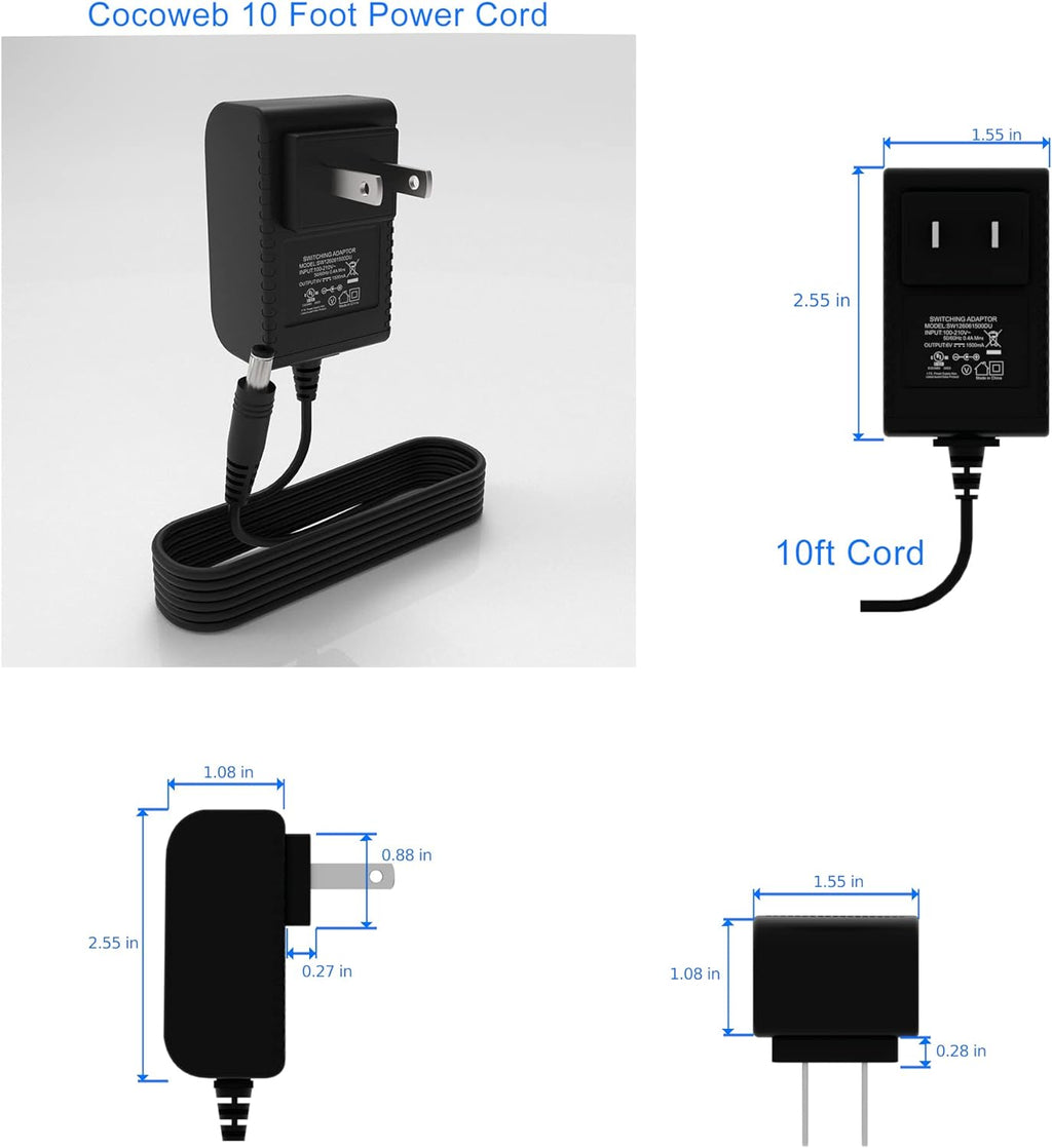 Cocoweb 16 Inch Tru-Slim Black and Brass Picture Light - LED, 2700K, Adjustable Arm, Plug-in, Toggle Switch, Sleek and Compact Design