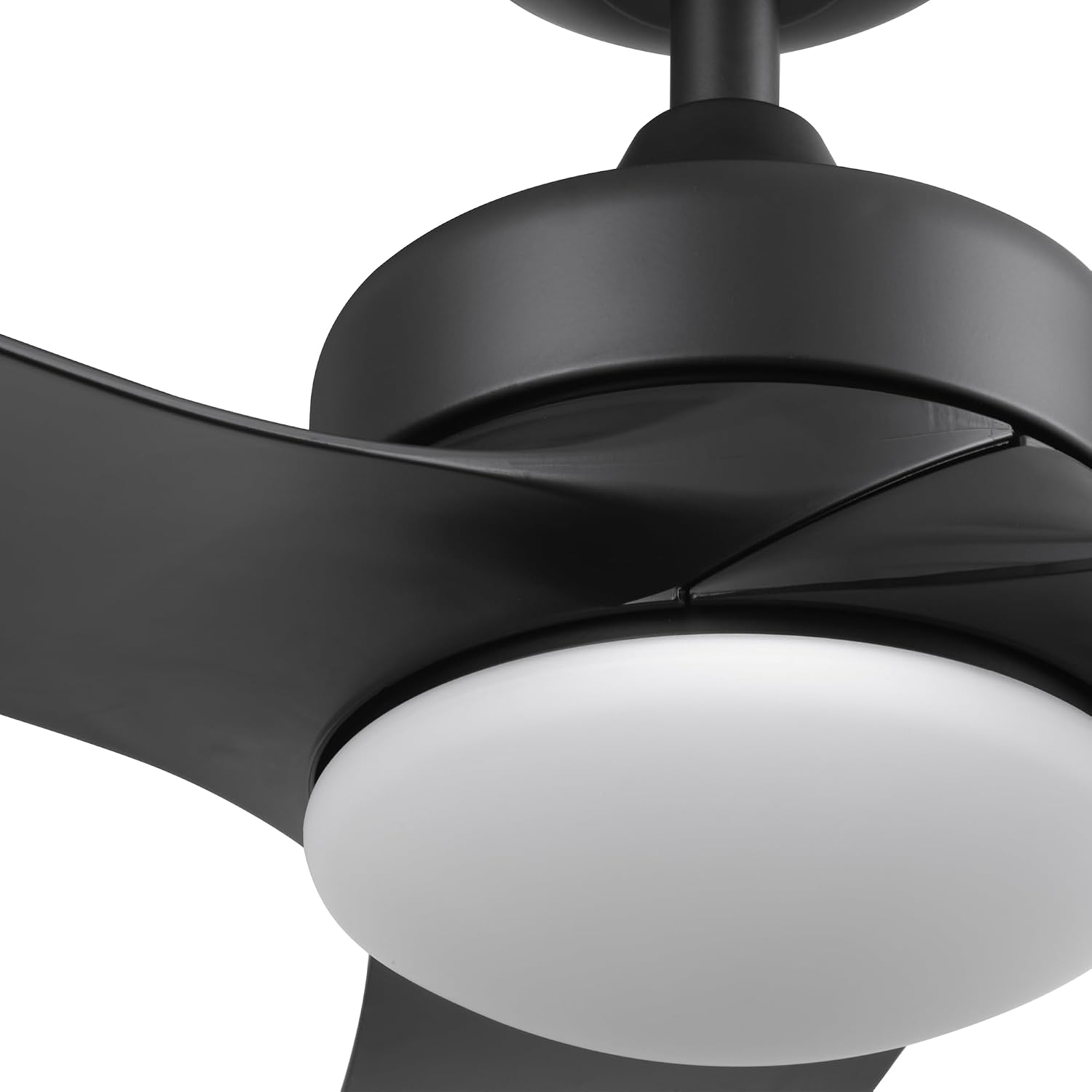 Honeywell Ceiling Fans Lynton, 52 Inch Indoor Outdoor Ceiling Fan with Color Changing LED Light, Remote Control, Matte Black High Performance Blades, Reversible Airflow - 51854-01 (Black)
