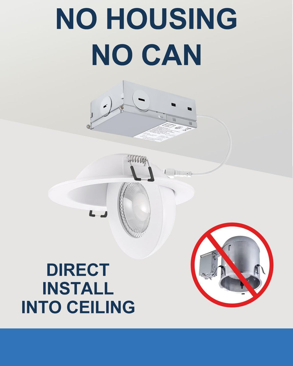 POPANU 4 inch LED Gimbal Recessed Light, 9W 750lm Eyeball Sloped Ceiling Task Lighting, Soffit Wafer Indoor Directional Lighting, 90° Tilt and 360° Rotation Recessed Lighting 4 inch White 12Pack