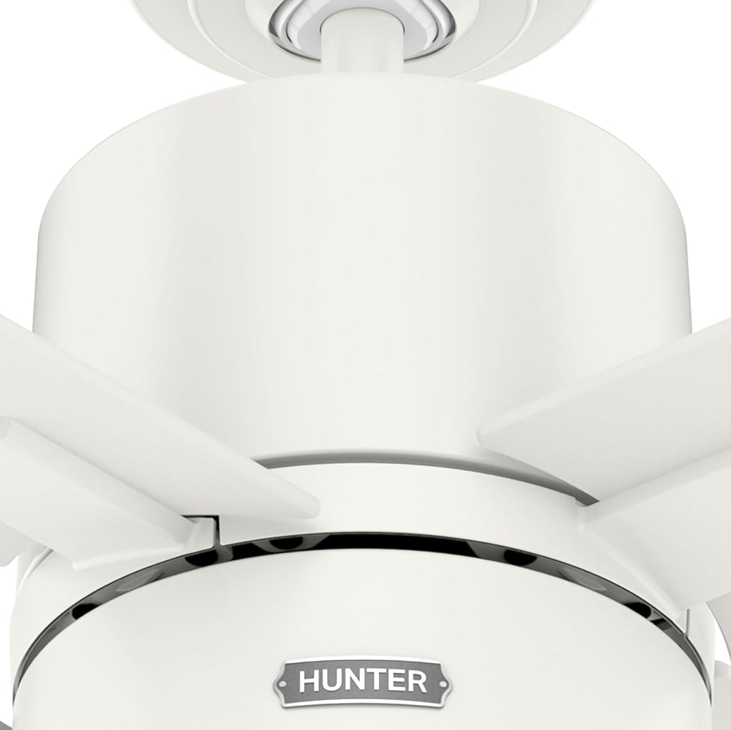 Hunter 52 inch Beck Fresh White Ceiling Fan with LED Light Kit and Pull Chain