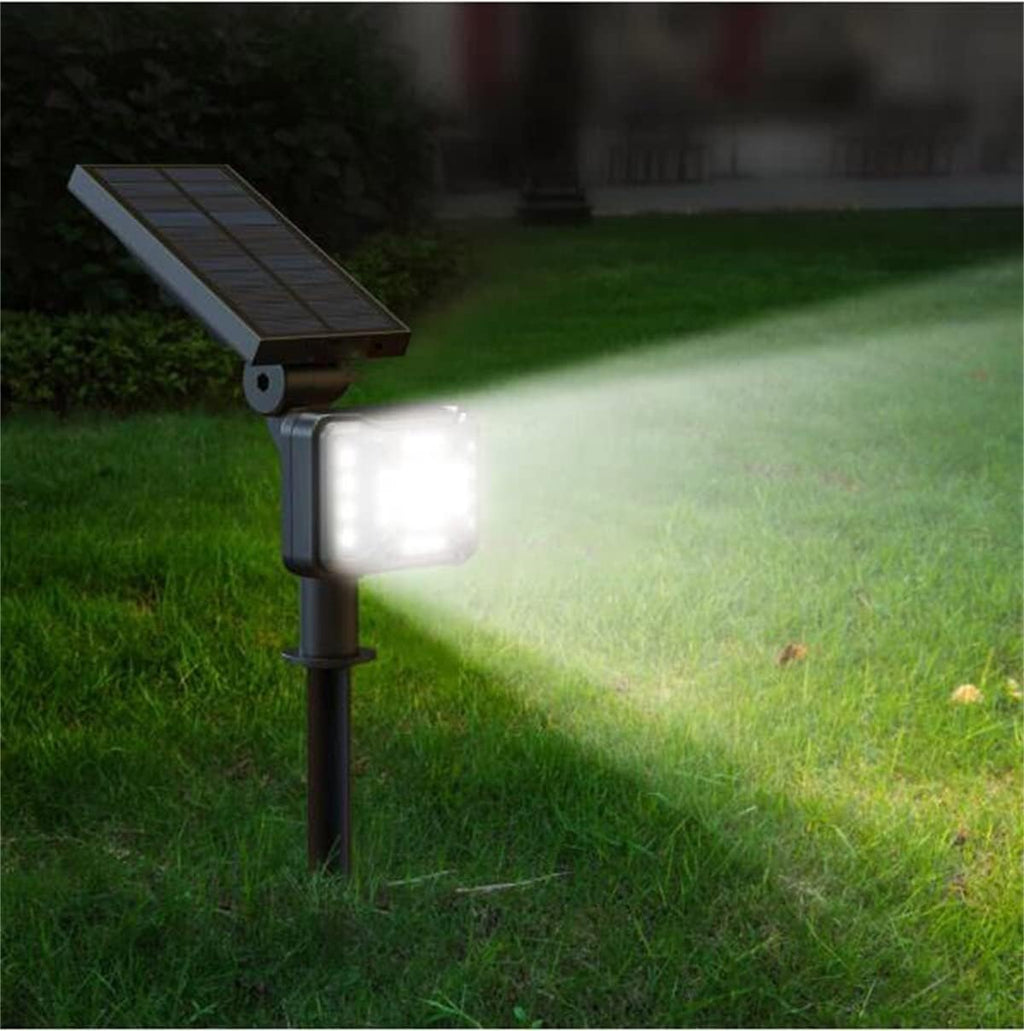 Solar Spot Lights Outdoor,21 LED Landscape Lights Outdoor IP65 Waterproof with Adjustable Solar Spotlight Warm White Solar Landscape Lights for Pathway Yard Lawn Garage,27 LED,4 pcs (27 Led 2 pcs)