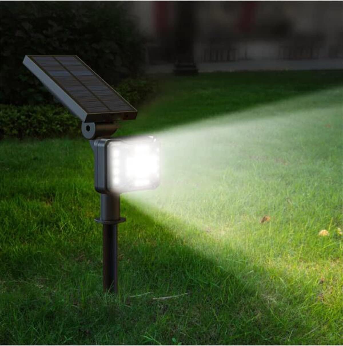 Solar Spot Lights Outdoor,21 LED Landscape Lights Outdoor IP65 Waterproof with Adjustable Solar Spotlight Warm White Solar Landscape Lights for Pathway Yard Lawn Garage,27 LED,4 pcs (21 Led 2 pcs)