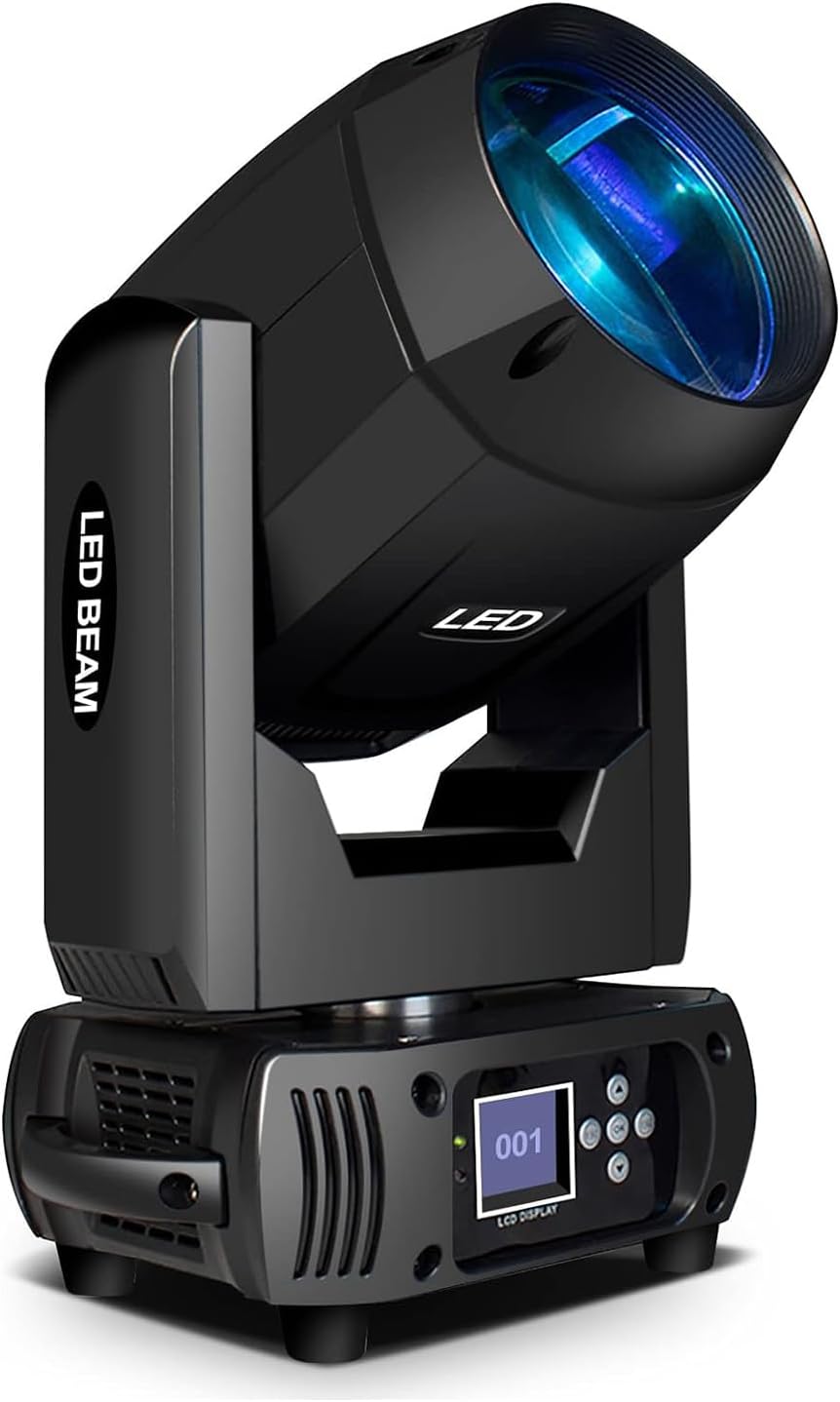 SHEHDS Moving Head Lights LED 150W Beam Effect 2.2° Beam Angle Spotlights 13 Colors 14 Gobos 8+18 Facet Prism DMX512 Large Aperture Lens DJ Stage Light for Holiday Dance Party