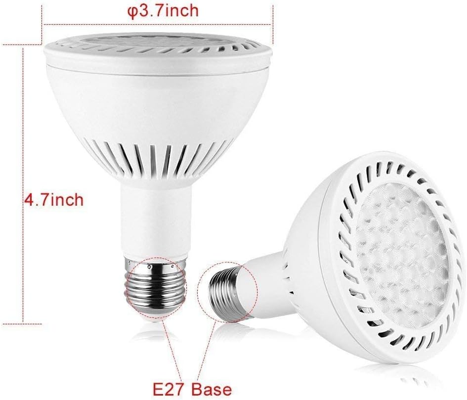ele ELEOPTION PAR30 Spotlight Light LED Bulbs Long Neck E26 E27 Base 35W 3500LM 25°Beam Angle Daylight White LED Flood Light Bulbs 350W Halogen Equivalent for Living Room (Pack of 4)