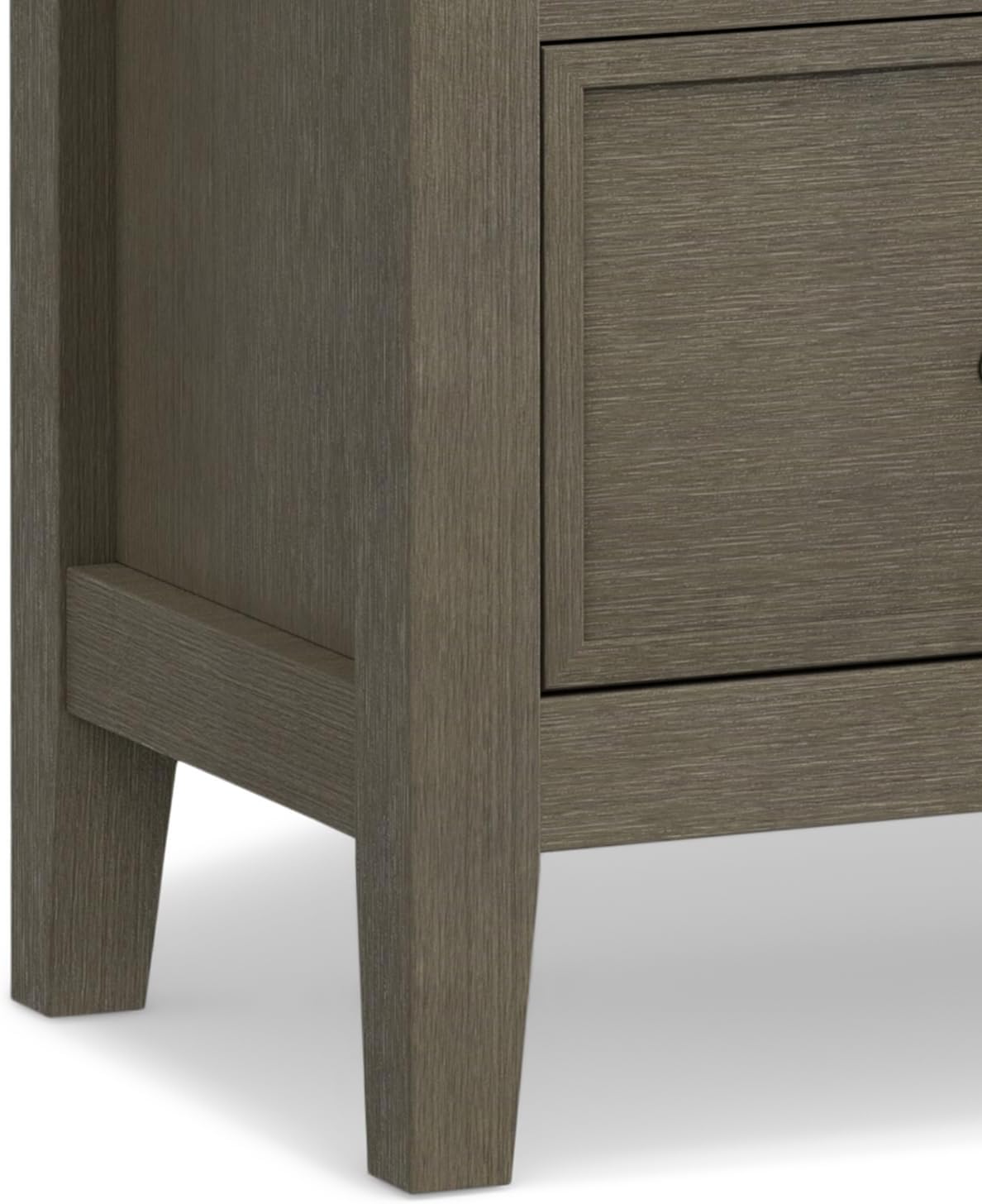 SIMPLIHOME Redmond Storage Cabinet - 39 inch Wide Solid Wood Medium Storage Cabinet in Farmhouse Grey, Transitional Accent Cabinet for Entryway or Living Room with 4 Drawers and Cabinet Storage