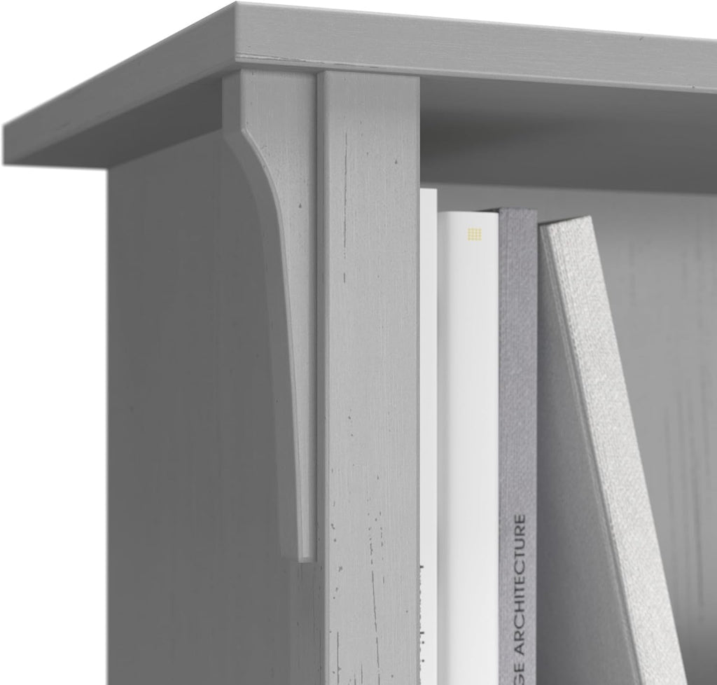 Bush Home Salinas 6 Cube Organizer in Cape Cod Gray, Office Storage Solution, Home Organizer with Open Shelving, Compact Unit for Books and Supplies
