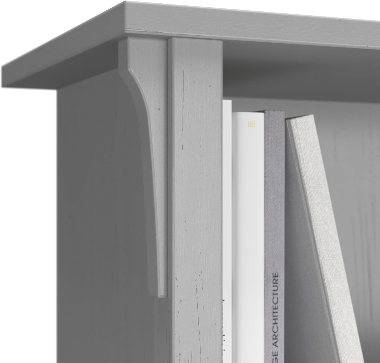 Bush Home Salinas 6 Cube Organizer in Cape Cod Gray, Office Storage Solution, Home Organizer with Open Shelving, Compact Unit for Books and Supplies