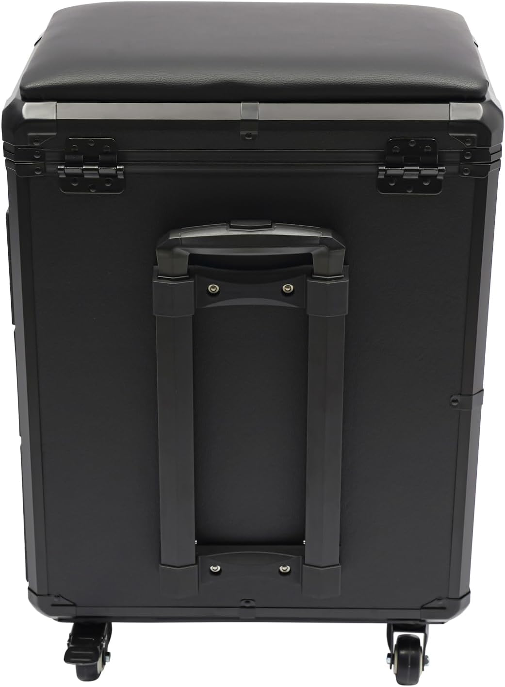 Tattoo Trolley Case, Rolling Makeup Case with Armrest Stand & 3 Drawers & Code Lock Portable Travel Equipment with 4 Universal Wheels Adjustable Make Up Workstation Makeup Station Suitcase Black