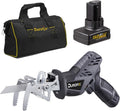 Durofix RJ1217-P2G G12 Series 12V Cordless Mini Reciprocating Saw Kit w/ 2 Batteries & Charger, 6-Interchangeable Saw Blades & Canvas Bag