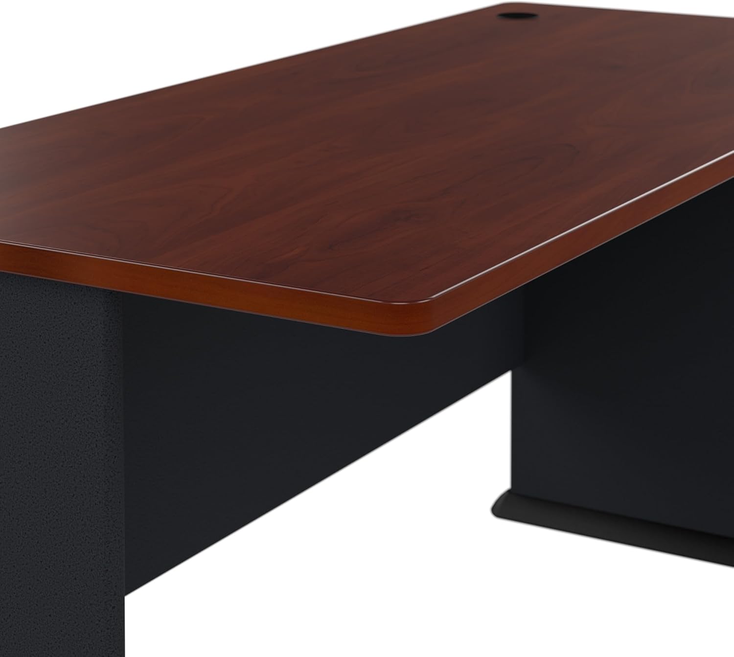 Bush Business Furniture Series A 60W Computer Desk in Hansen Cherry and Galaxy, Large Office Table for Home or Professional Workspace