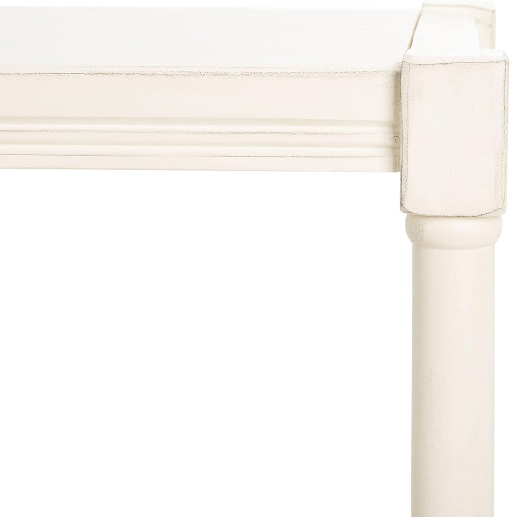 SAFAVIEH Home Collection Rafiki Distressed White 3-Shelf Console Table CNS5715A