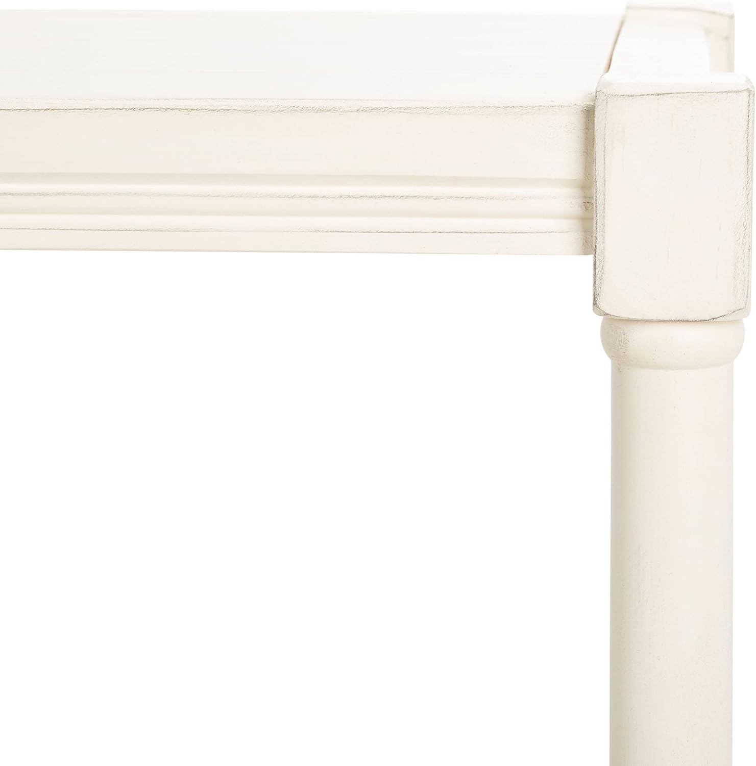 SAFAVIEH Home Collection Rafiki Distressed White 3-Shelf Console Table CNS5715A