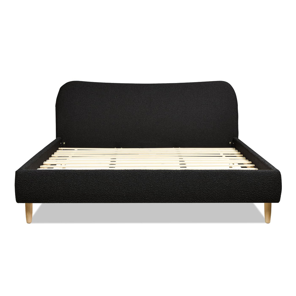 Jennifer Taylor Home Roman Curved Headboard Boucle Upholstered Modern Platform Bed Frame
