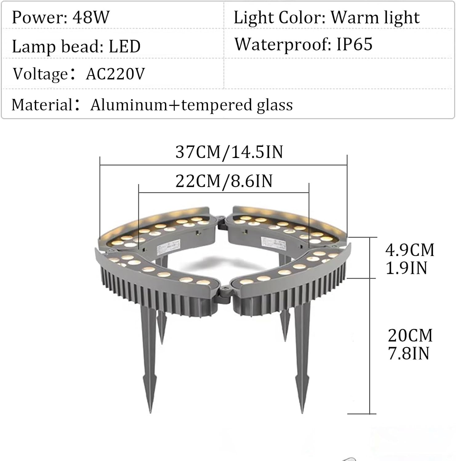 Palm Tree Lights All-Weather Tree Trunk Wrap Lights, Outdoor, Water-Resistant Connectable for Year-Round Garden Decor.Excluding Transformers(4 lamp Heads)