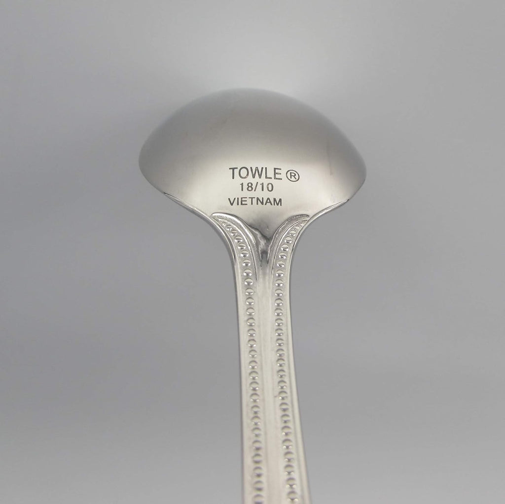 Towle Beaded Antique 18/10 Stainless Steel 6 1/4' Teaspoon (Set of Twelve)