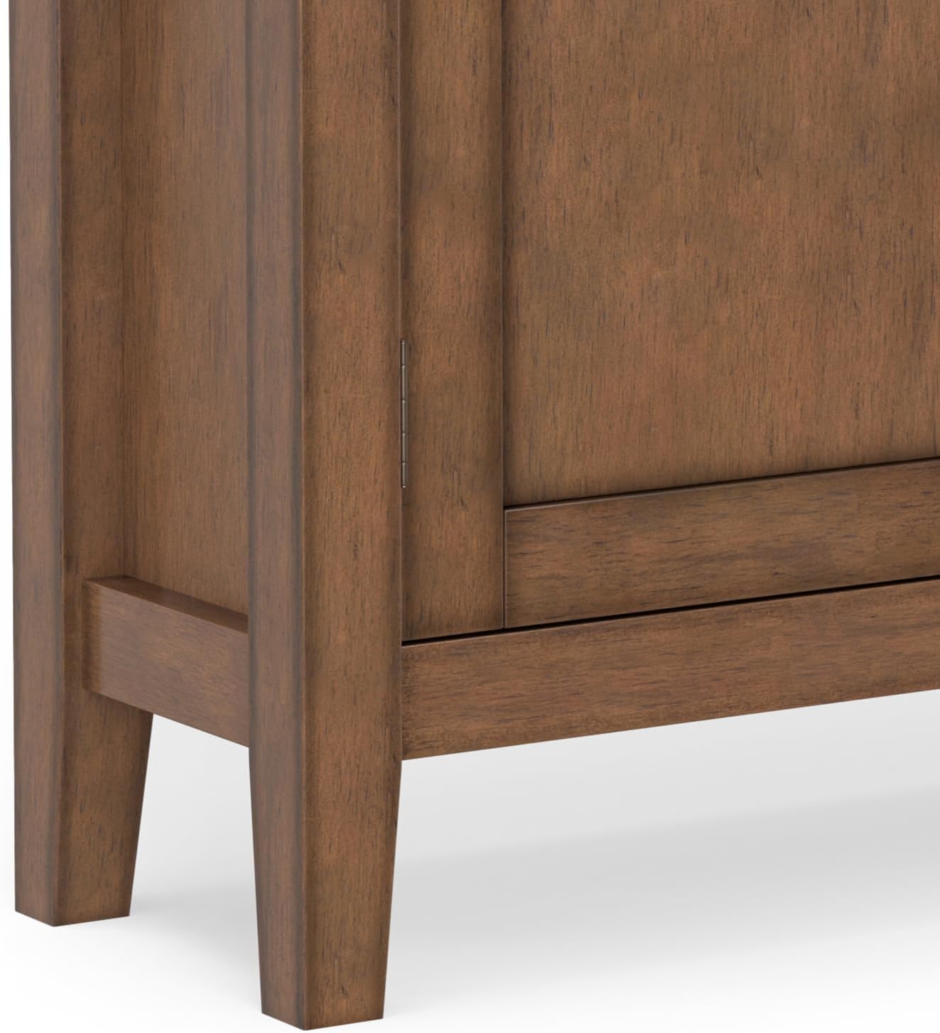SIMPLIHOME Redmond Storage Cabinet - 36 inch Wide Solid Wood 2-Shelf Entryway Storage Cabinet in Rustic Natural Aged Brown, Transitional Accent Cabinet for Entryway with Drawers and Adjustable Shelves