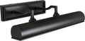 18in Black Picture Lights Hardwired, 3 Light Modern Bronze Picture Light for Wall, Rotatable Art Light Over Picture Frame for Living Room, Bookcase, Artwork, Poster (Includes Bulbs)