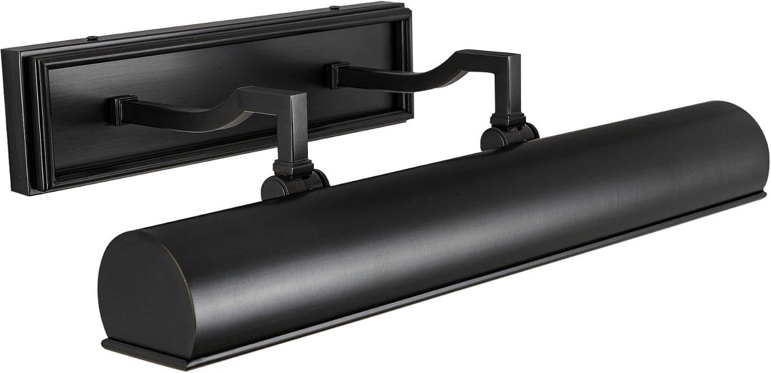 18in Black Picture Lights Hardwired, 3 Light Modern Bronze Picture Light for Wall, Rotatable Art Light Over Picture Frame for Living Room, Bookcase, Artwork, Poster (Includes Bulbs)