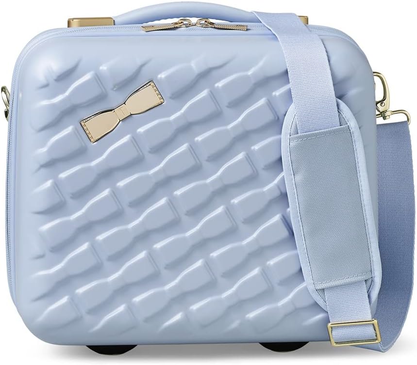 Ted Baker Women's Belle Fashion Lightweight Hardshell Spinner Luggage, Pale Blue, Vanity Case, Luggage