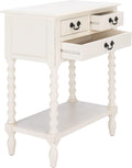 SAFAVIEH Furniture - Athena 3-Drawer Console Table - Distressed White - Solid Wood - Farmhouse Classic Design - Ideal for Entryway, Living Room, Hallway, 23.5' W x 13' D x 29.5' H (CNS5703A)