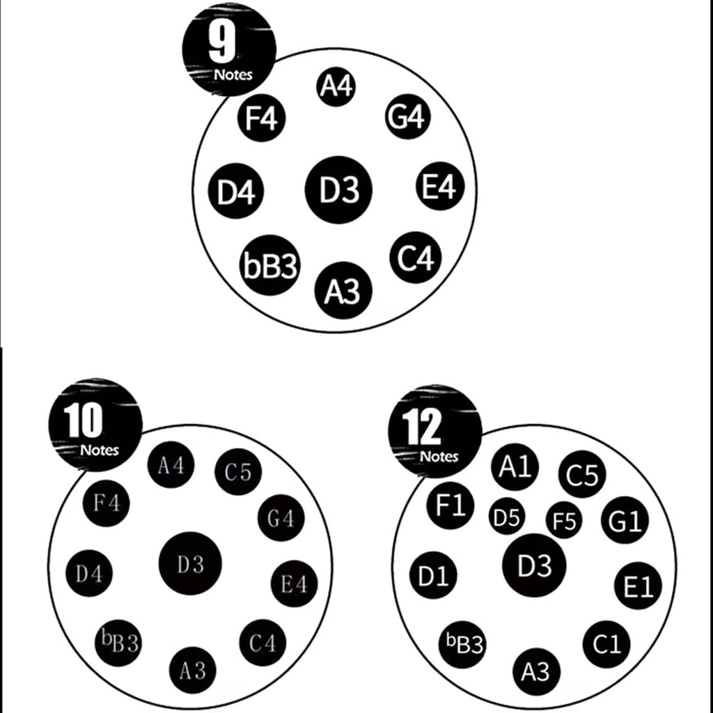 Handpan Drum Steel Hand Pan, 9/10/12/14 Notes Hand Drum In D Kurd Minor, 432 Hz Handpan Drums Percussion Instrument Steel Handpan Drum, With Handpan Bag, 2 Mallets And Hand Drum Stand(12Notes)