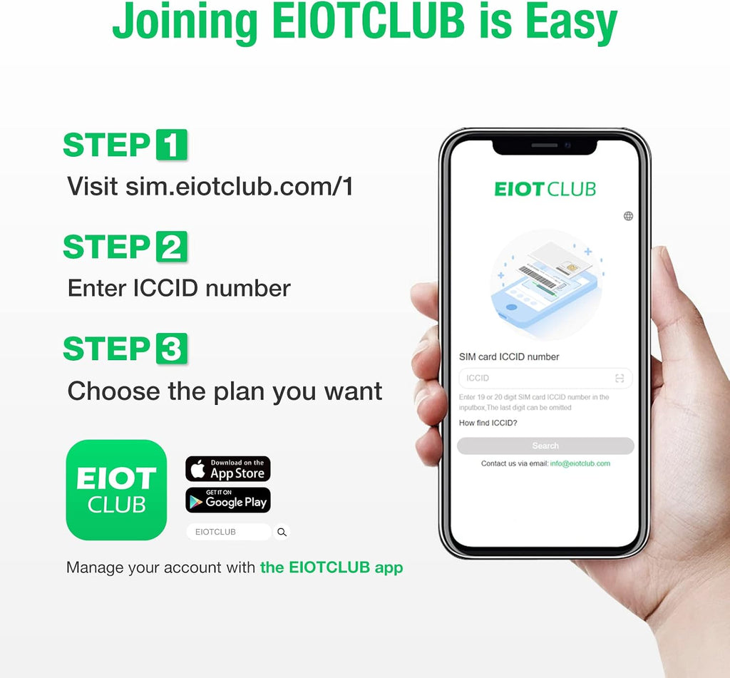 EIOTCLUB Data SIM Card Triple Play for 360 Days - No Contract, Support Unlocked Security Solar and Hunting Trail Game Cameras IoT Device(USA Coverage, Triple Cut 3-in-1)