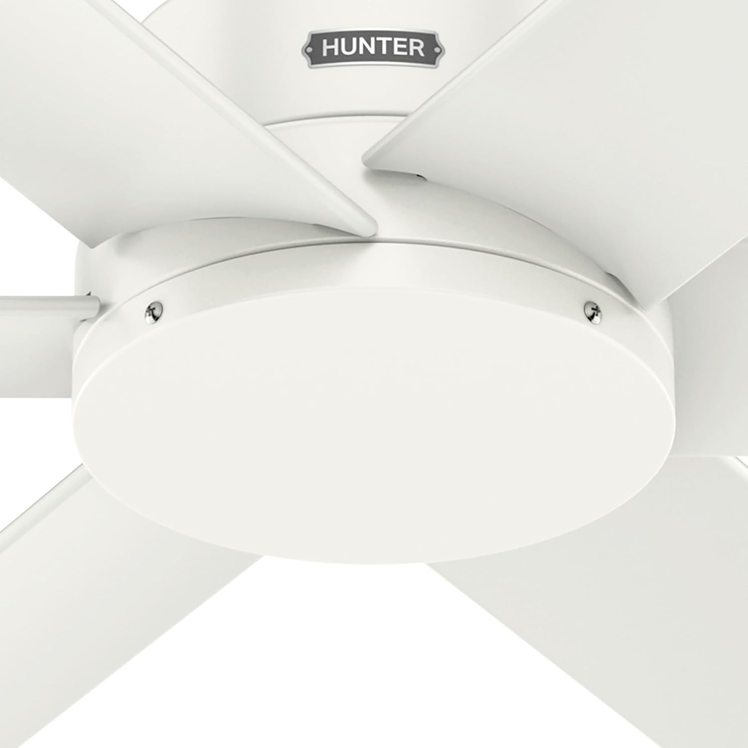 Hunter 52' Kennicott Indoor/Outdoor Ceiling Fan, Wall Control, Fresh White | SureSpeed high velocity airflow and no-light design suit covered patios, porches, bedrooms, or living rooms with easy setup.