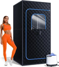 Portable Steam Sauna for Home | 71' Full Body Sauna Tent with 1200W 3L Steamer, 15 Heat Levels, Timer & Remote Control, Foldable Chair | Large Size for Adults, VOC-Free