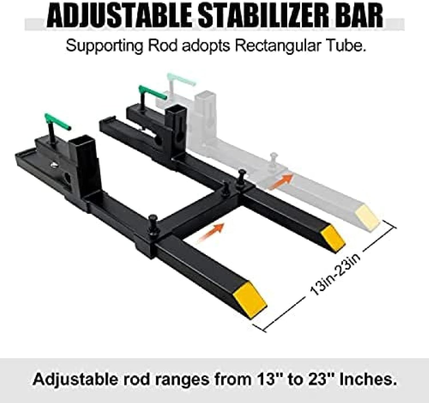Pallet Forks 60', Clamp On Tractor Bucket Forks with Adjustable Stabilizer Bar, Heavy Duty Front Loader Forks, Fork Attachment for Skid Steer,Loader Bucket,60''with Stabilizer Bar 2000LBS