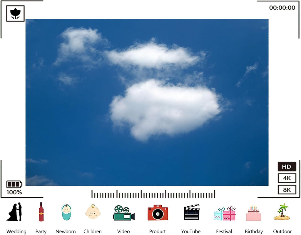 Trykid 20x10ft Blue Sky White Clouds Backdrop Natural Scenery Theme Clear Sky Clouds Photography Background Newborn Christening Wedding Birthday Party Decoration Photo Prop Fabric