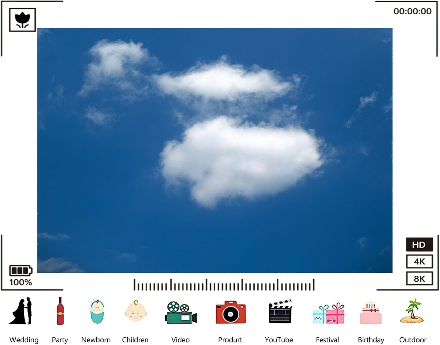 Trykid 20x10ft Blue Sky White Clouds Backdrop Natural Scenery Theme Clear Sky Clouds Photography Background Newborn Christening Wedding Birthday Party Decoration Photo Prop Fabric