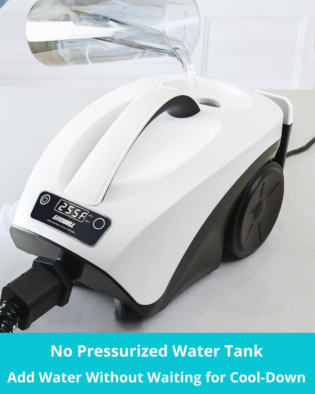 Steam Cleaner for Home Upholstery Grout Floor Bathroom Car Cleaning | 40s Fast Heating, 2.5L No Pressurized Large Tank, 21 PCS Kit, No Cooling & Refill Anytime, Detachable Hose & Easy to Store