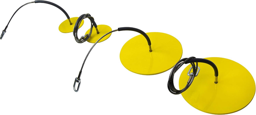 Frontline Fall Protection DT602 Drop Thru Anchor 6' Round Plate with 2' Cable | OSHA & ANSI Compliant | Removable and Reusable Anchor Point | Over Head Applications