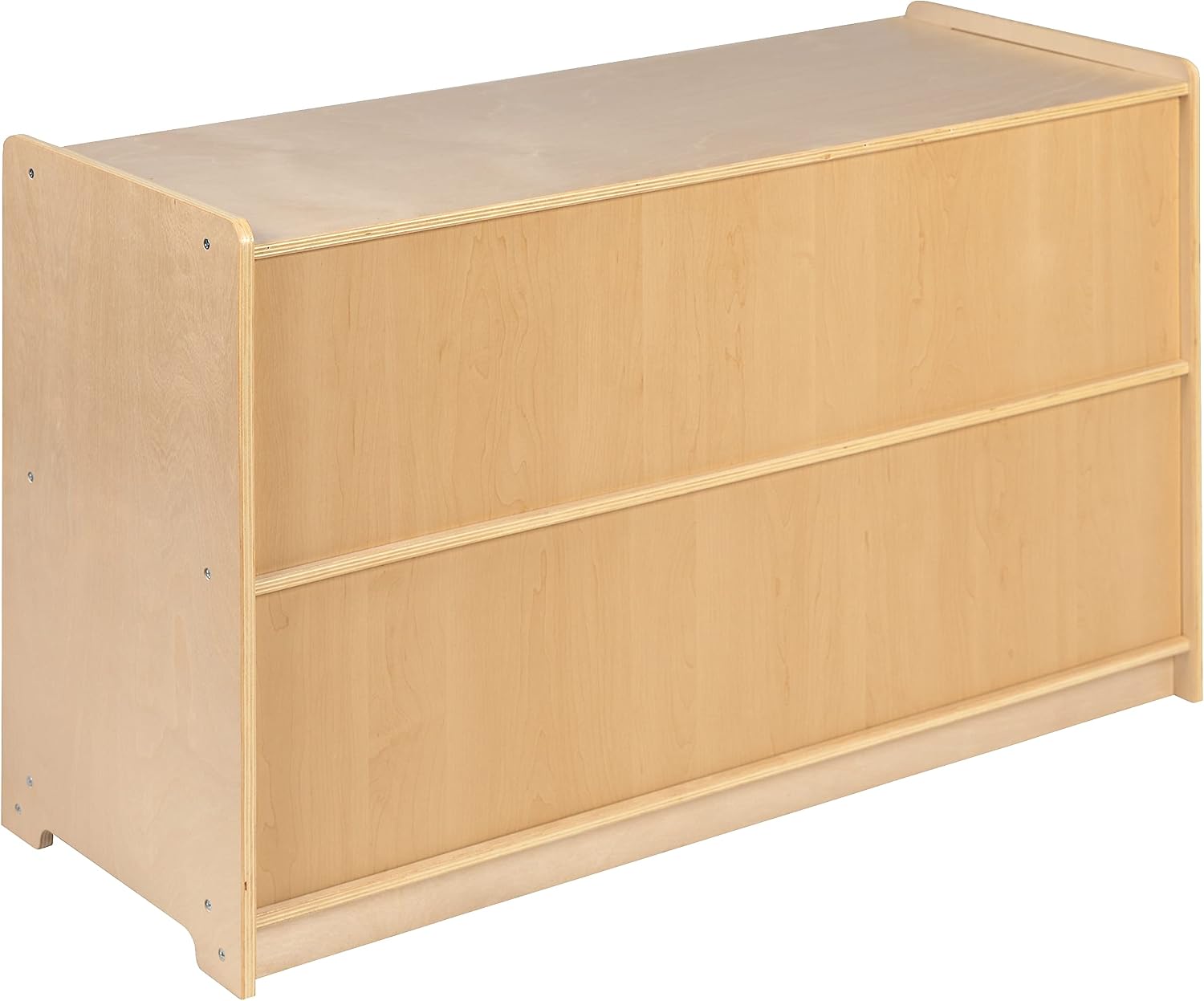 Flash Furniture Hercules Wooden 2 Section School Classroom Storage Cabinet for Commercial or Home Use - Safe, Kid Friendly Design - 24'H x 36'L (Natural)