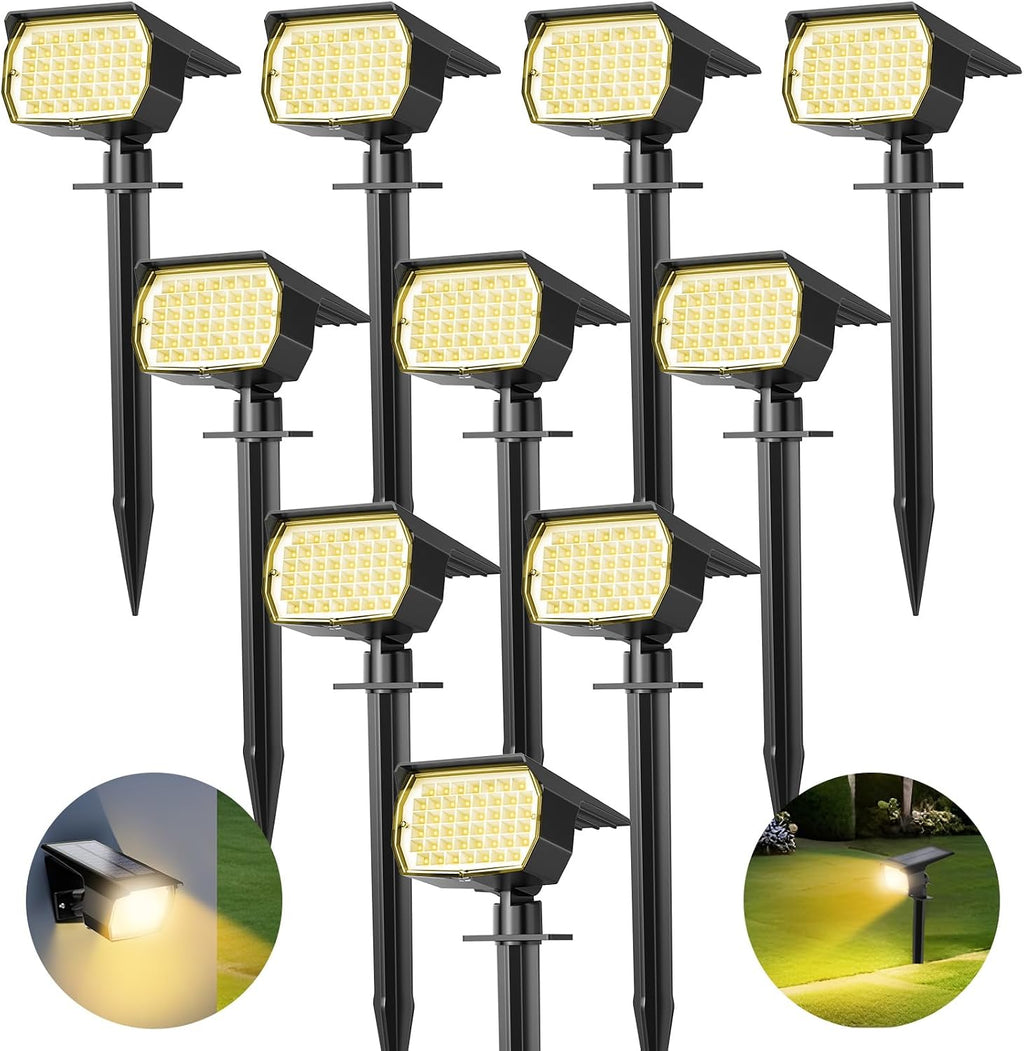Bundle of Tadyreal 46 LED Solar Spot Lights Outdoor Cool White10 Pack + Warm White 10 Pack