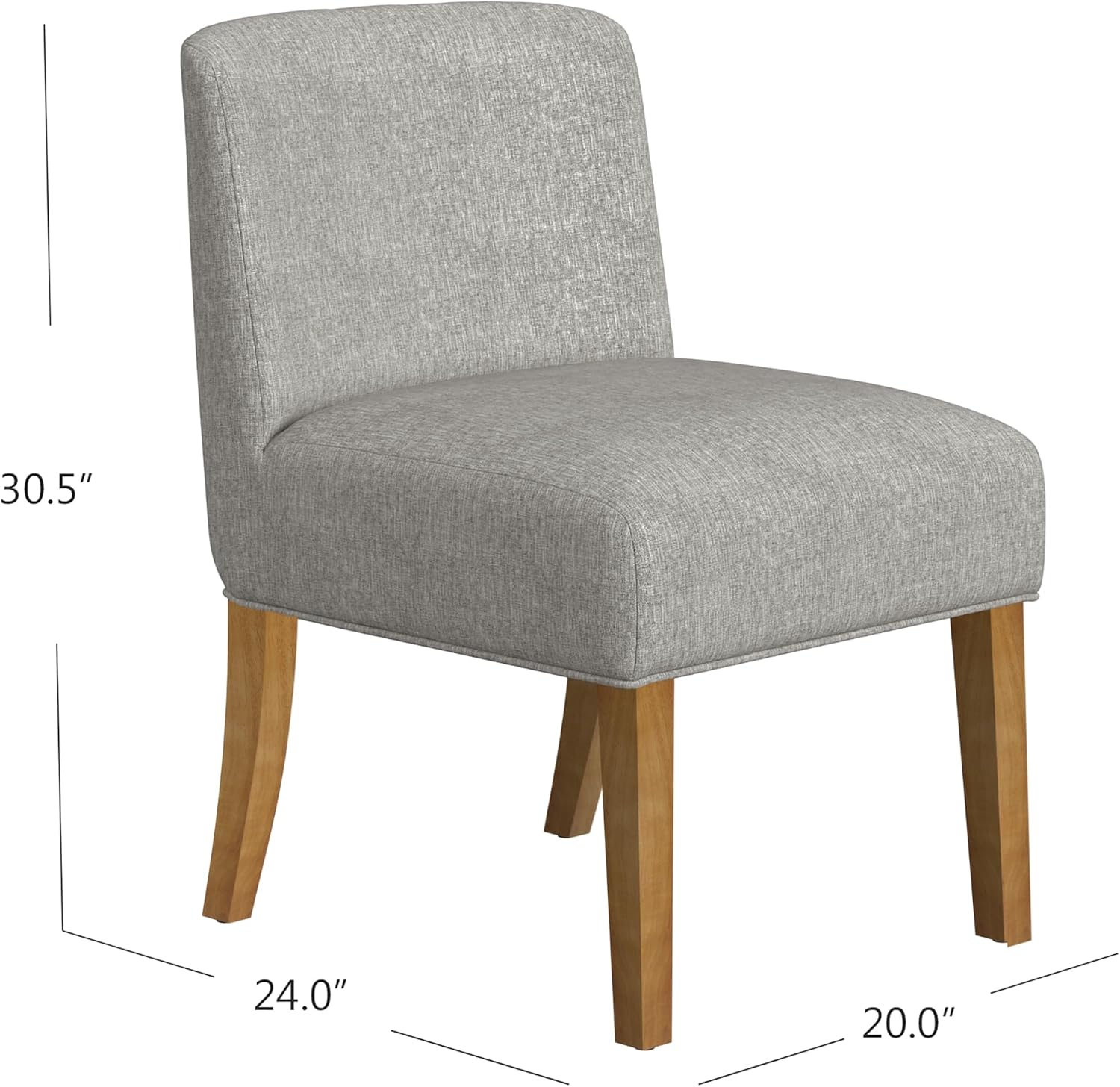 HomePop Low Back Dining Chair - Gray Woven (Single Pack)
