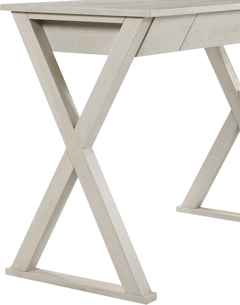 OSP Home Furnishings Marna Modern Writing Home Office Desk with Drawer, Weathered White Finish