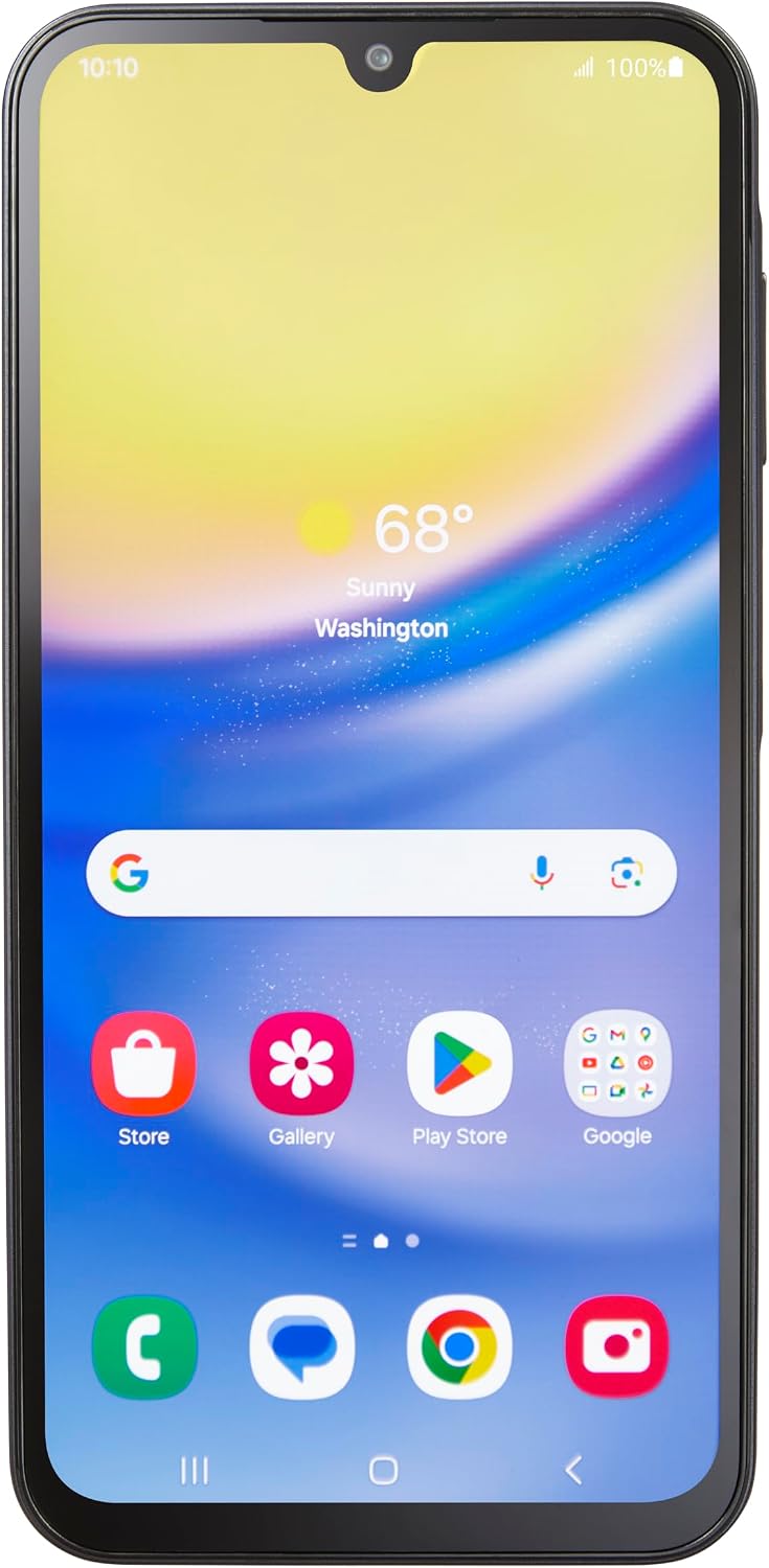 total wireless Samsung A15 5G Locked Prepaid Smartphone, 64GB, Black - Includes $55 Unlimited Talk, Text, & Data 30-Day Plan Upon Activation