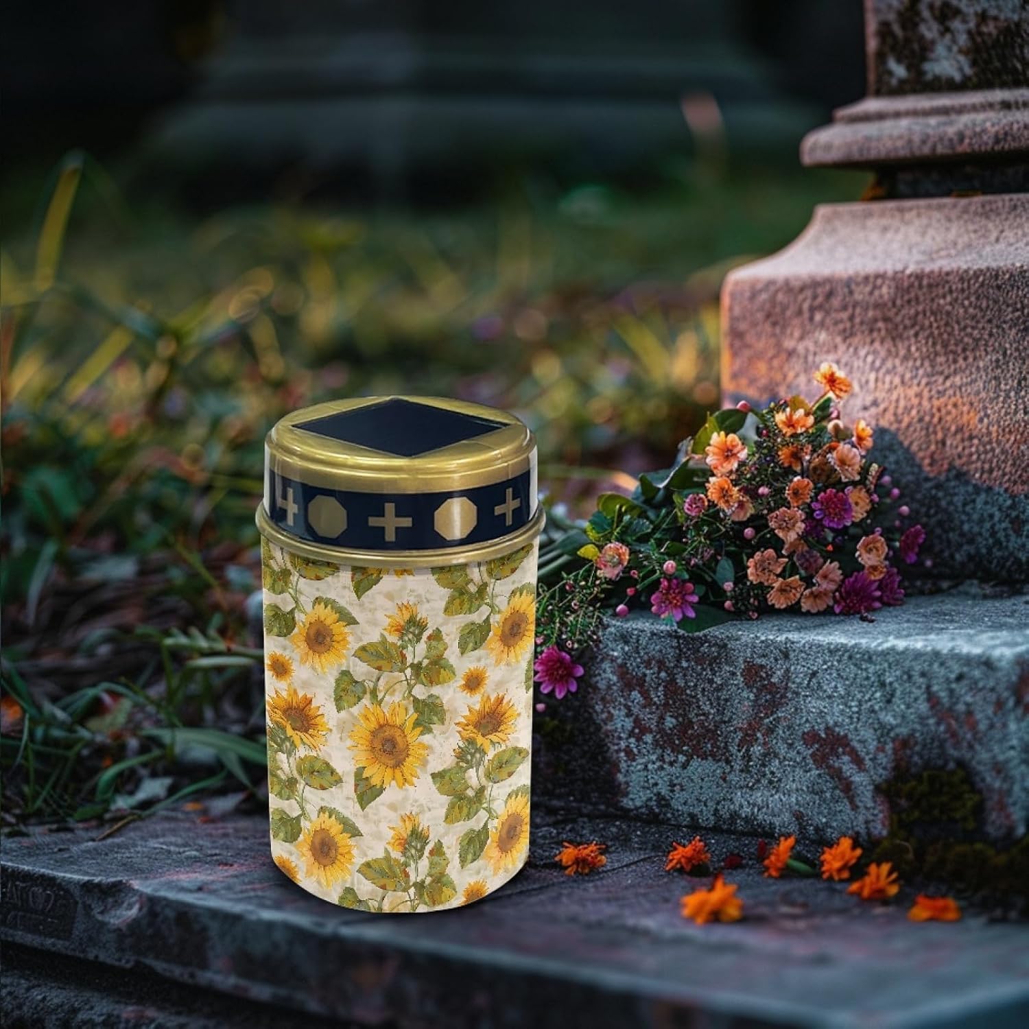 Outdoor Solar Lights,Sunflower Solar Stake Lights Waterproof Solar Garden Lights Landscape Lighting Solar Pathway Lights Solar Lantern Outdoor Powered-Warm White