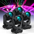 4PCS Moving Head Light 280W 10R WZYBUTA LED Beam Stage Lights DJ Lights 17 Gobos 15 Colors DMX512 Prism Rainbow Effect Spotlights Sound Activtaed for Bar Disco Wedding Concert Lighting