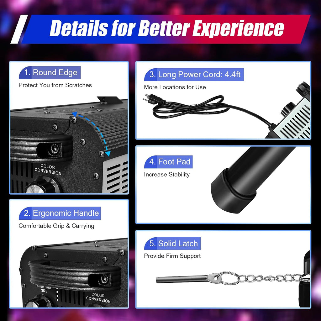 200W LED Follow Stage Spot Light Muti-Color Stage Spotlight with Stand Manual Control Stage Light Stage Spot Focused Lamp Professional Performance Lights for Event Theater Disco Party Show (200W)