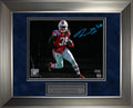 Rhamondre Stevenson Autograph 8x10 Photo - Throwback Spotlight - New England Patriots - Framed 13x16 - New England Picture Authentication - Autographed NFL Photos