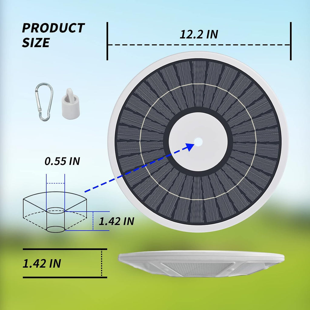 Flagpole Solar Light 6000 Lumens Brightest 566 LED Flag Pole Light Solar Powered with DC Charge Port Last Up to 20 Hrs Outdoor Dusk to Dawn IP67 Waterproof for Most 15 to 40ft Flag Poles